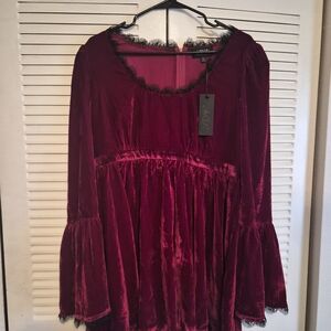 Dollskill Lovers Anonymous Velvet Mini Dress